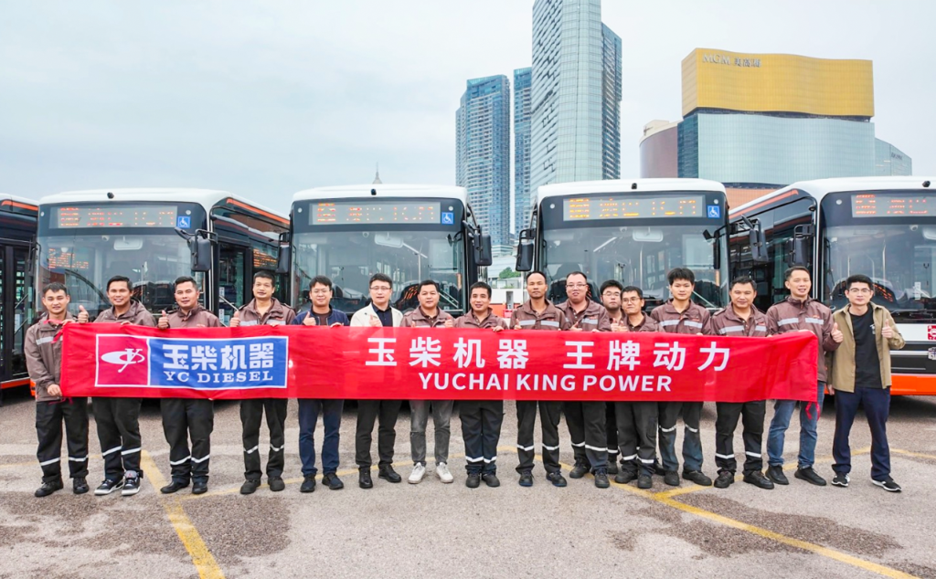 市占率100%！新一批玉柴增程动力在澳门公交系统投入运营