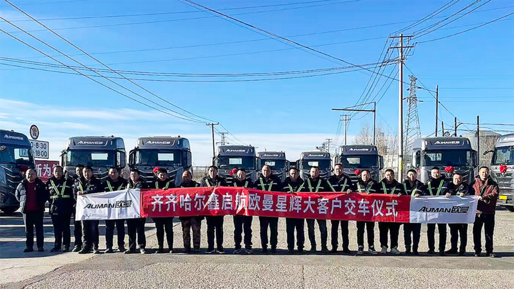 玉柴大马力牵引车动力批量交付内蒙古物流客户